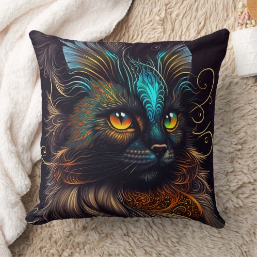 Chica - Magnifique Coussin à lancer Chat Écaillé T (Couverture)