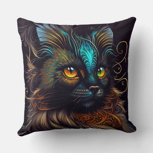 Chica - Magnifique Coussin à lancer Chat Écaillé T (Verso)