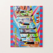 Chicago 11x14 Colorful  Postcard Puzzle (Vertical)