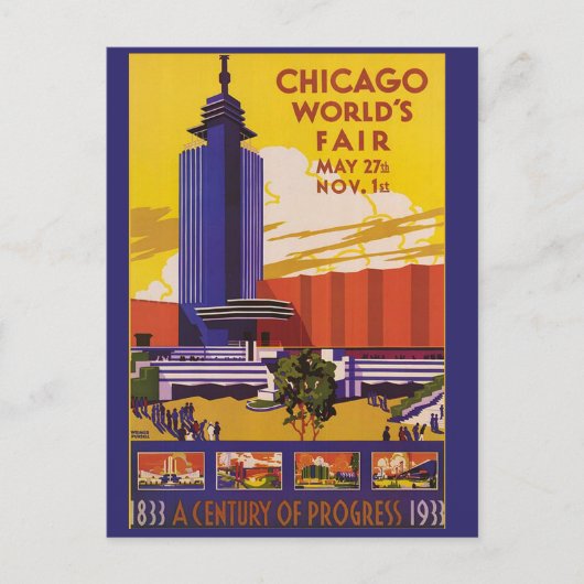 Chicago 1933 World's Fair  Briefkaart (Voorkant)