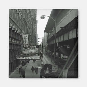 Chicago 1960 Blackhawk Restaurant Sign Street Magneet