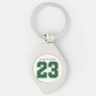 Chicago 23 Varsity Rugnummer Sleutelhanger