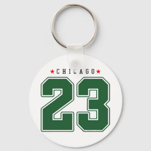 Chicago 23 Varsity Rugnummer Sleutelhanger