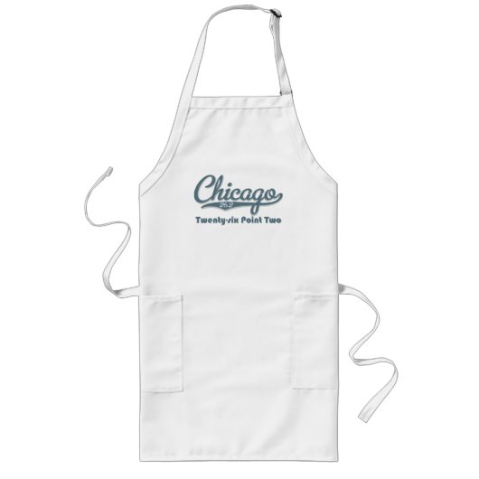 Chicago 26.2 Blue Marathon Apron Lang Schort (Voorkant)