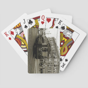 CHICAGO 63RD EN WESTERN 1952 TROLLEY ART SEPIA POKERKAARTEN