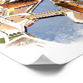 Chicago. Affiche de voyage de style rétro (Coin)