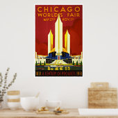 Chicago - Affiches Vintage voyage (Cuisine)