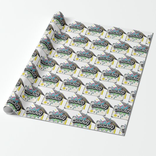 Chicago afgestudeerde cadeaupapier (Uitgerold)