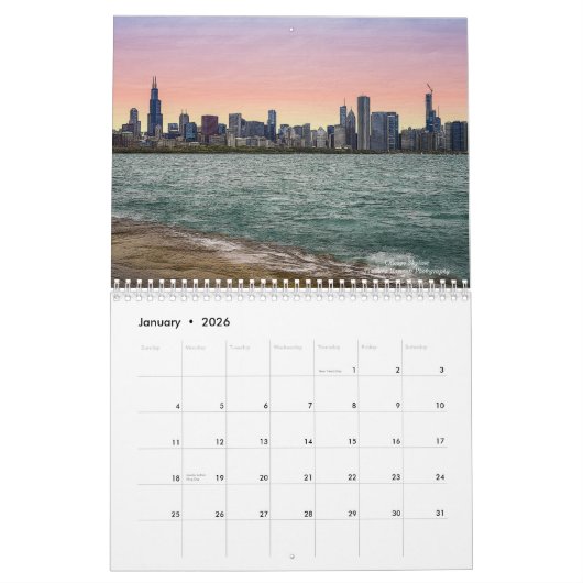 Chicago Agenda Kalender (Jan 2026)