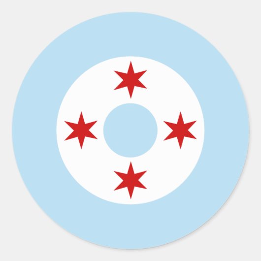 Chicago Air Force (Fighter Wing) Roundel Ronde Sticker (Voorkant)