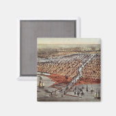 Chicago als het ware, c.1880 magneet (Voorkant / Achterkant)