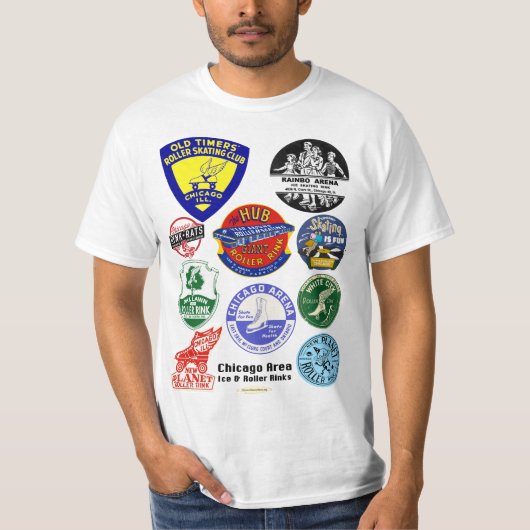 Chicago Area Ice & Roller Rinks. T-shirt (Voorkant)