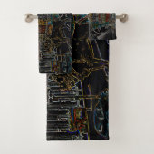 CHICAGO ART INSTITUTE LIONS MICHIGAN AVE NEON 1930 BAD HANDDOEK (Insitu)