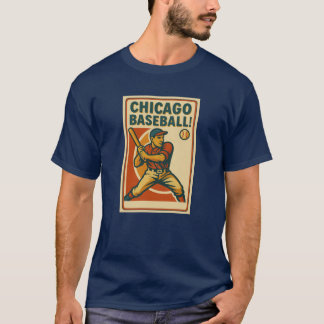 Chicago Baseball! Donker T-shirt