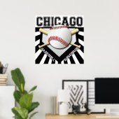 CHICAGO BASEBALL POSTER (Thuiskantoor)