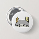 Chicago Bean Ronde Button 5,7 Cm (Voorkant /achterkant)