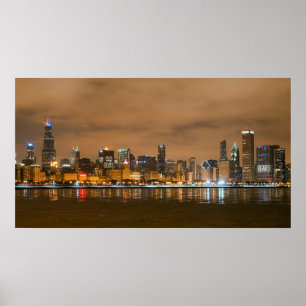 Chicago Beren Skyline Poster