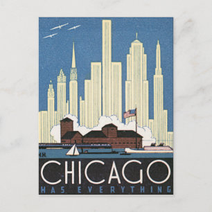 Chicago beschikt over alles wat het Poster van de Briefkaart