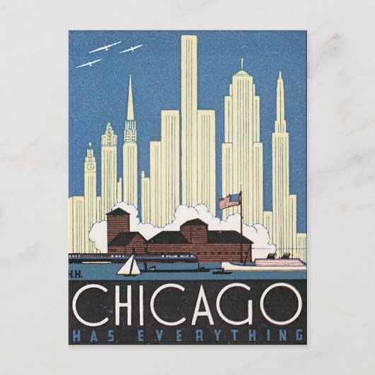 Chicago beschikt over alles wat het Poster van de  Briefkaart (Voorkant)
