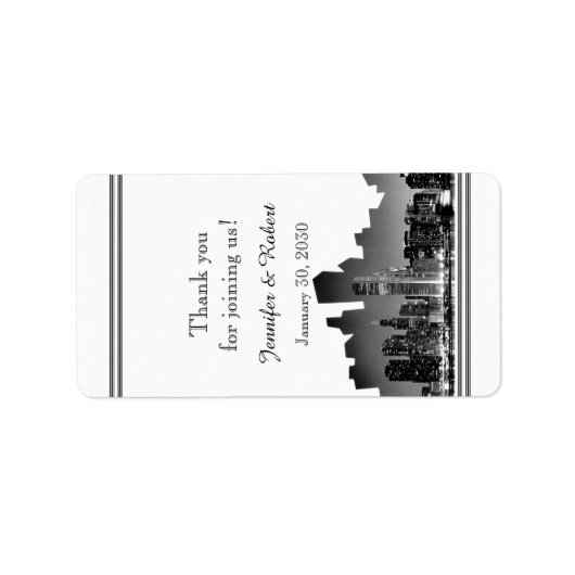 Chicago Bestemming Bruiloft Lip Balm Label (Voorkant)