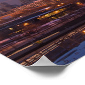 Chicago bij Dusk Poster (Hoek)