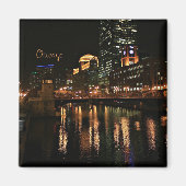 Chicago bij nacht magneet (Voorkant)