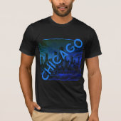 Chicago Black Blue Nom Graphic T-Shirt (Devant)