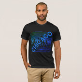 Chicago Black Blue Nom Graphic T-Shirt (Devant entier)