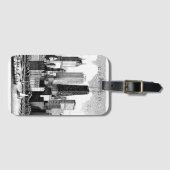 Chicago Black White Bagagelabel (Voorkant (horizontaal))