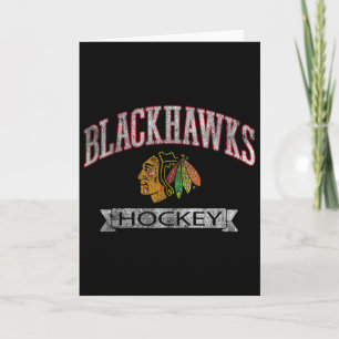 Chicago Blackhawks Vintage Hockey Zwart Officieel Kaart