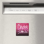 CHICAGO BLING - Luipaard "Divas Rock!" Magneet (Insitu (Vaatwasser))