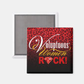 CHICAGO BLING - Luipaard "Voluptuous Women Rock!" Magneet (Voorkant / Achterkant)