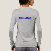 Chicago Blue Graphic T-Shirt Tri-Blend Shirt (Achterkant)