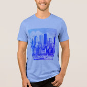 CHICAGO Blue Graphic T-shirt Tri-Blend Shirt (Voorkant)