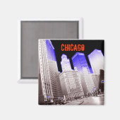 CHICAGO BLUE MAGNEET (Voorkant / Achterkant)