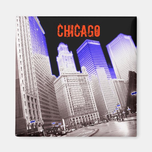 CHICAGO BLUE MAGNEET (Voorkant)