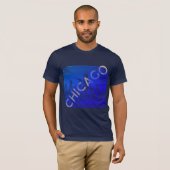 Chicago Blue Tan Name Graphic T-Shirt (Devant entier)