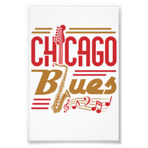 Chicago Blues Music Lover Foto Afdruk