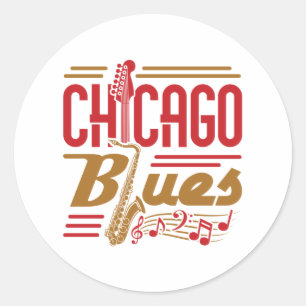 Chicago Blues Music Lover Ronde Sticker