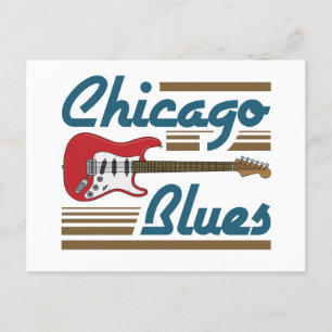 Chicago Blues Musician Guitar Briefkaart