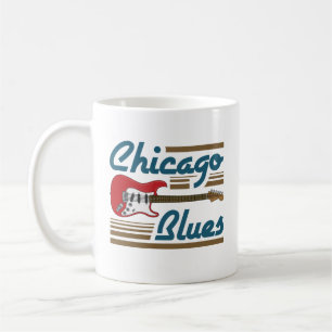 Chicago Blues Musician Guitar Koffiemok
