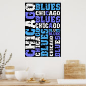 CHICAGO BLUES POSTER (Keuken)