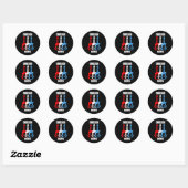 Chicago Blues Ronde Sticker (Vel)