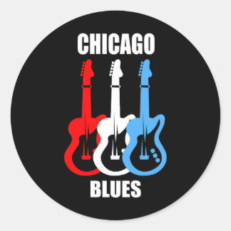 Chicago Blues Ronde Sticker