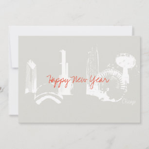 Chicago Bonne année Carte de voeux