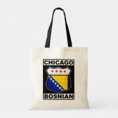 Chicago Bosnian-Amerikaanse Canvas tas (Achterkant)
