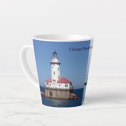 Chicago Breakwater Light mug en latte de 12 oz (Angle gauche)