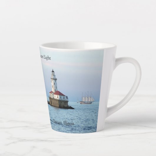 Chicago Breakwater Light mug en latte de 12 oz (Droite)