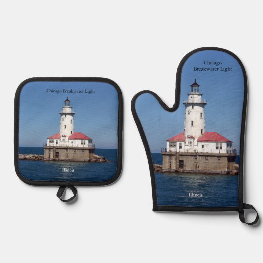 Chicago Breakwater Light Ovenwant & Pannenlap Set (Voorkant)