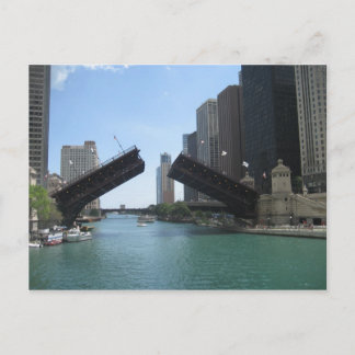 Chicago Bridge en River Briefkaart